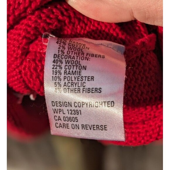 David‎ Brooks Christmas Sweater Womens M Rudolph Red Santa Charms Vtg - Picture 4 of 13